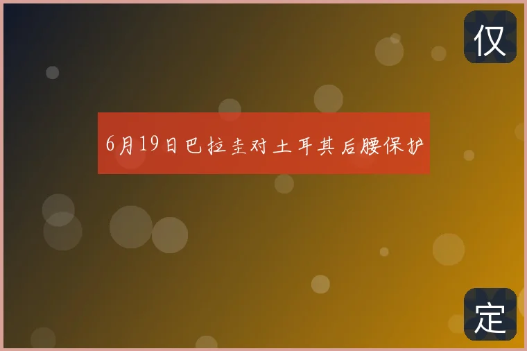 6月19日巴拉圭对土耳其后腰保护